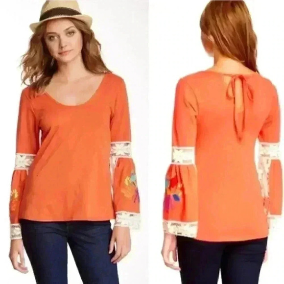 TOP WITH EMBROIDERED DETAILS - Picture 1 of 5